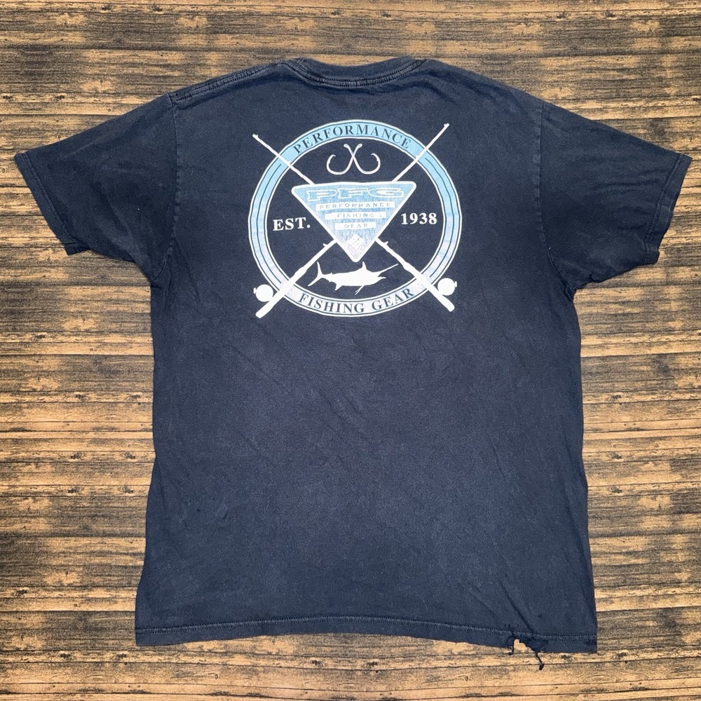 Columbia T-Shirt Fishing Gear Logo PFG Men's Large Black Performance Graphic